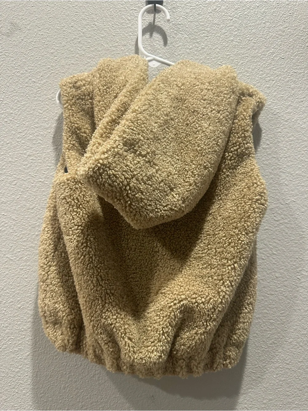 Kids Zara Sherpa Zip Vest - Tan